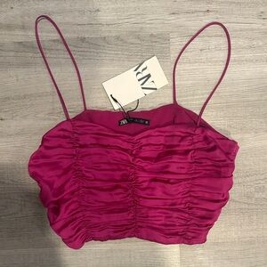 Zara Women's Fuchsia Ruched Camisole